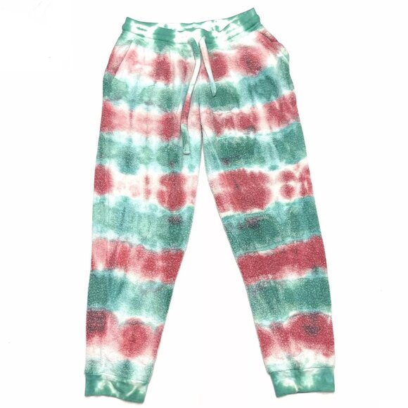 Soft Serve Women’s Tie Dye‎ Fuzzy Jogger/Lounge Pants Size Medium - Picture 1 of 4